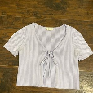 Front tie crop top